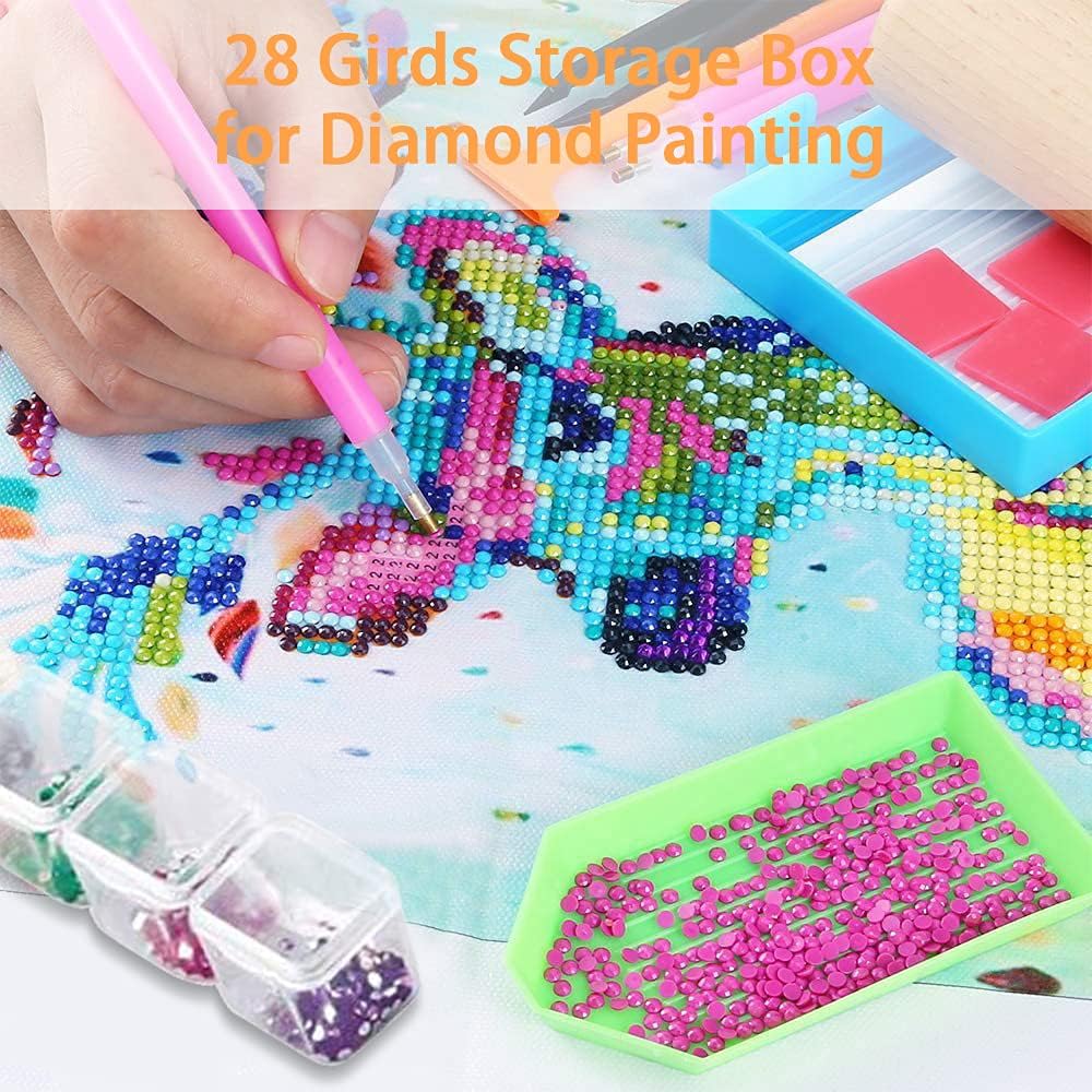 4 pcs Clear Diamond Painting Storage Box Containers Each with Removable ...