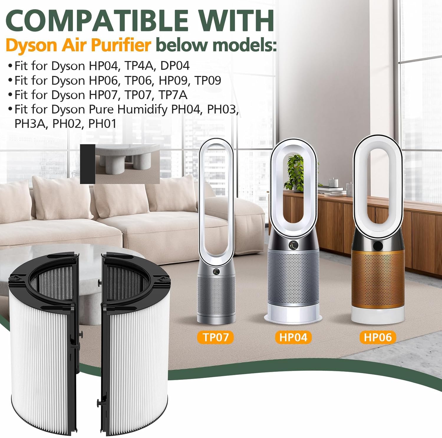 14 Filtri HEPA Di Ricambio Compatibili Con Purificatore D'Aria Puro 240