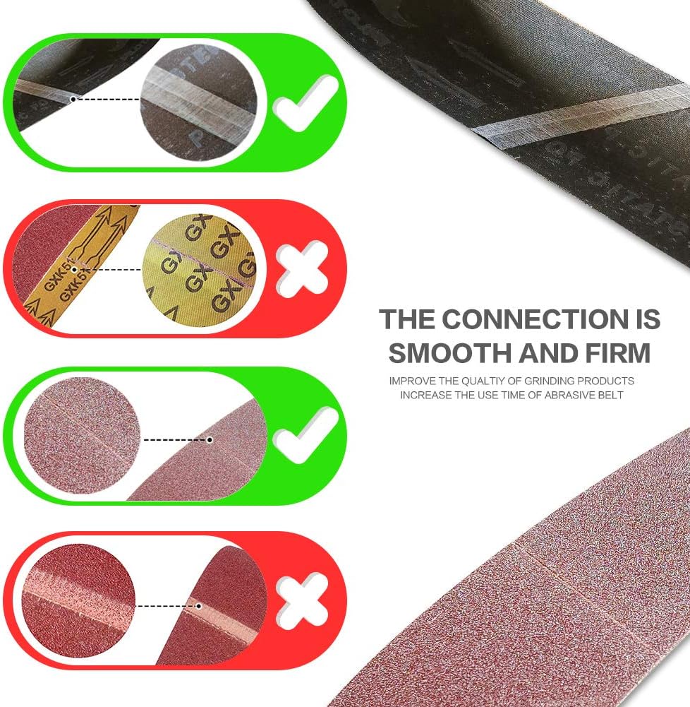 20 Bandes Abrasives 75x457 Mm - Grains 80/120/150/240/400 - Pour Ponceuse à Bande, Métal, Bois