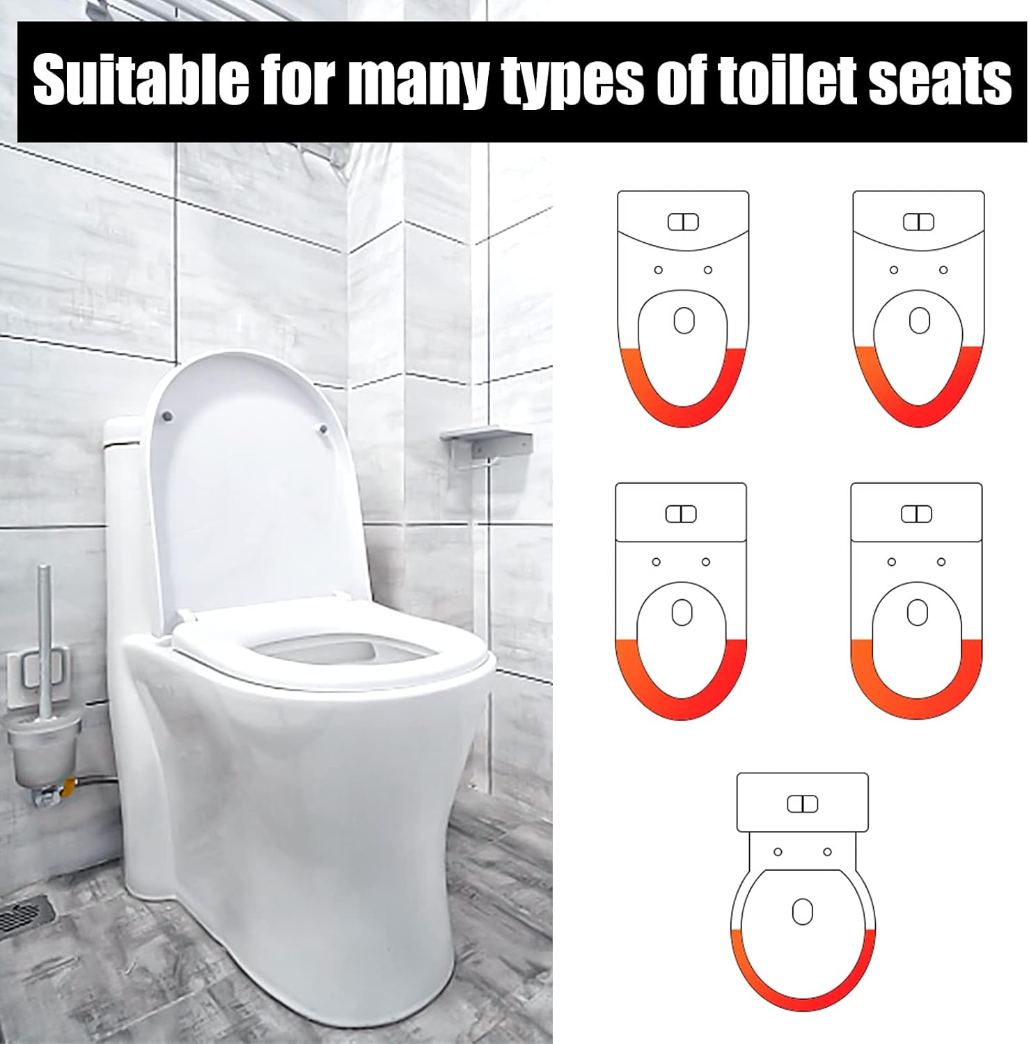 Lot De 2 Boulons Universels Pour Abattant De Toilettes - Installation Facile - Métal Et Caoutchouc