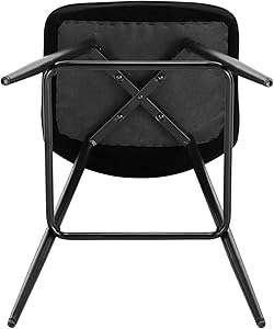 WOLTU 4X Tabouret De Bar. Chaise De Bar. Assise Rembourrée En Velours Avec Pieds Et Repose-Pieds En Métal.Noir -Homcomes Boutique