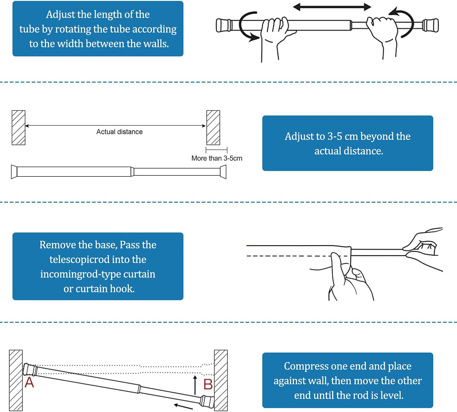 Tringle Extensible, Barre Télescopique Acier Inoxydable, Tringle à Rideaux, Tringle De Douche, 40-55cm,Guazhuni -Wenko || Grohe || HOMCOM Soldes AAHKMJXYDAFdJAOAIMEbOAchlkWZ0oakZn uVZ0mPidMNbILvCvspZ4oG3fPgIqc1P0oKnqEWTJo 6t7hEAXVXKY0hHWS4quat9V8O4UpsF4jg==
