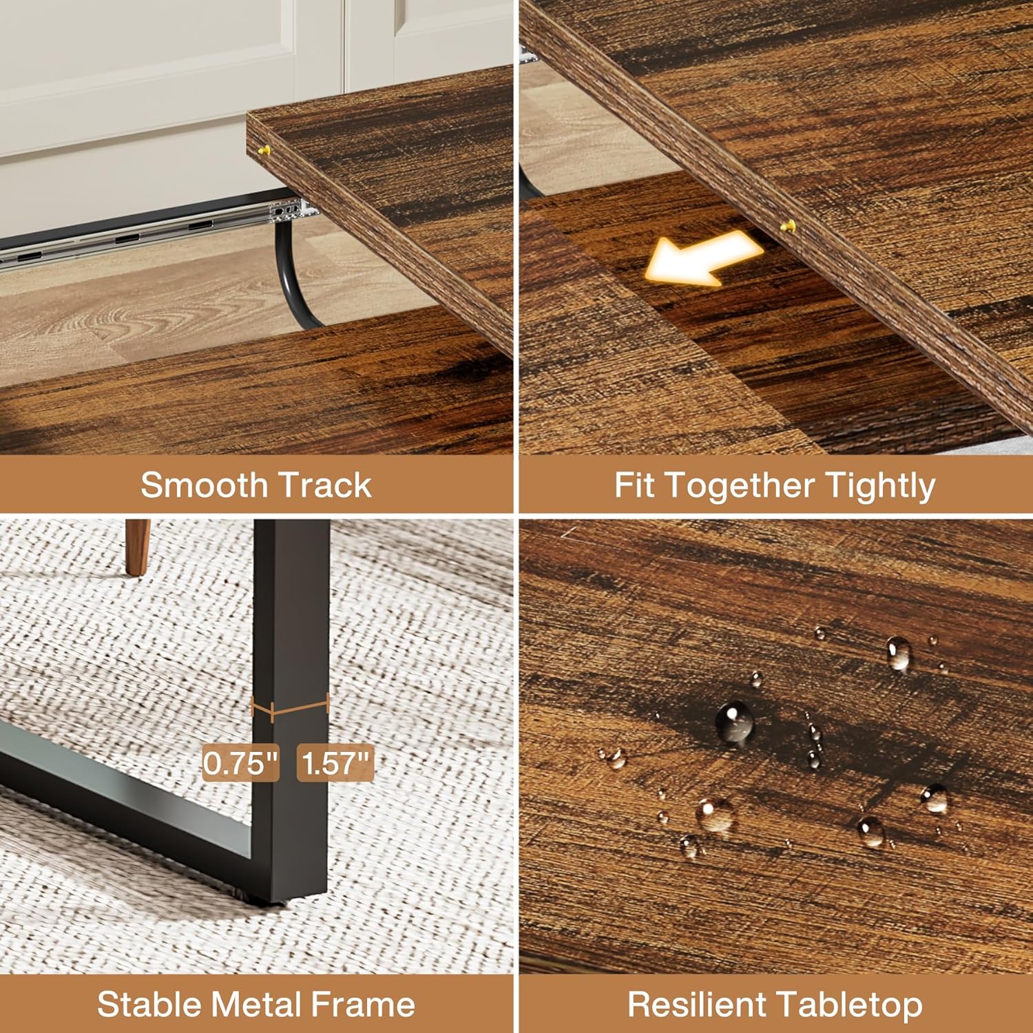 Dining Table for 6-8 People - Space Saving Design