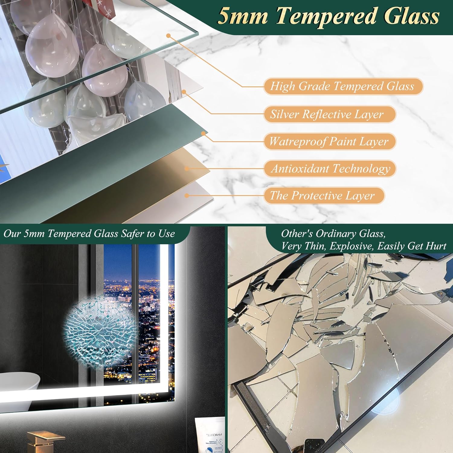 Miroir lumineux salle de bain