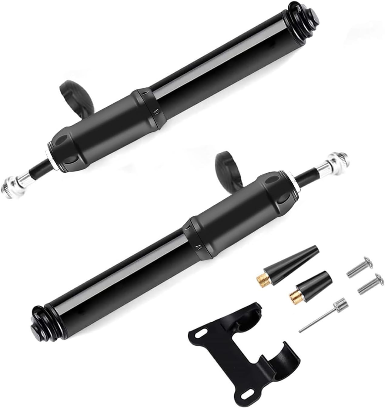 Pompa A Pedale Per Bicicletta | Doppio Cilindro | Compatibile AV/DV/SV | Con Accessori Per Palloni