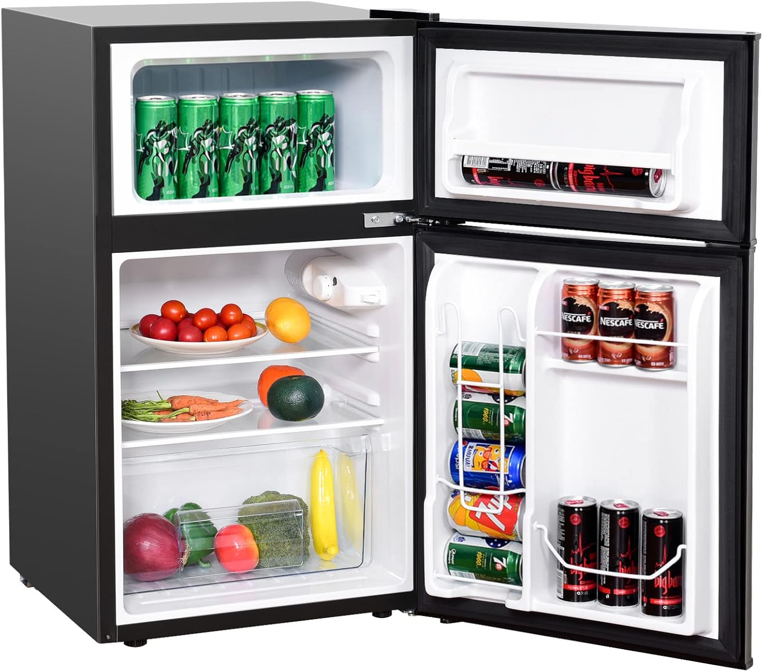 COSTWAY Mini Réfrigérateur Portable Fonction Chaud Et Froid 5 ℃ 50 ℃ Mini Frigo 15L 12V/220V-240V Pour Maison/Voiture -Jardin Calme Soldes Magasin