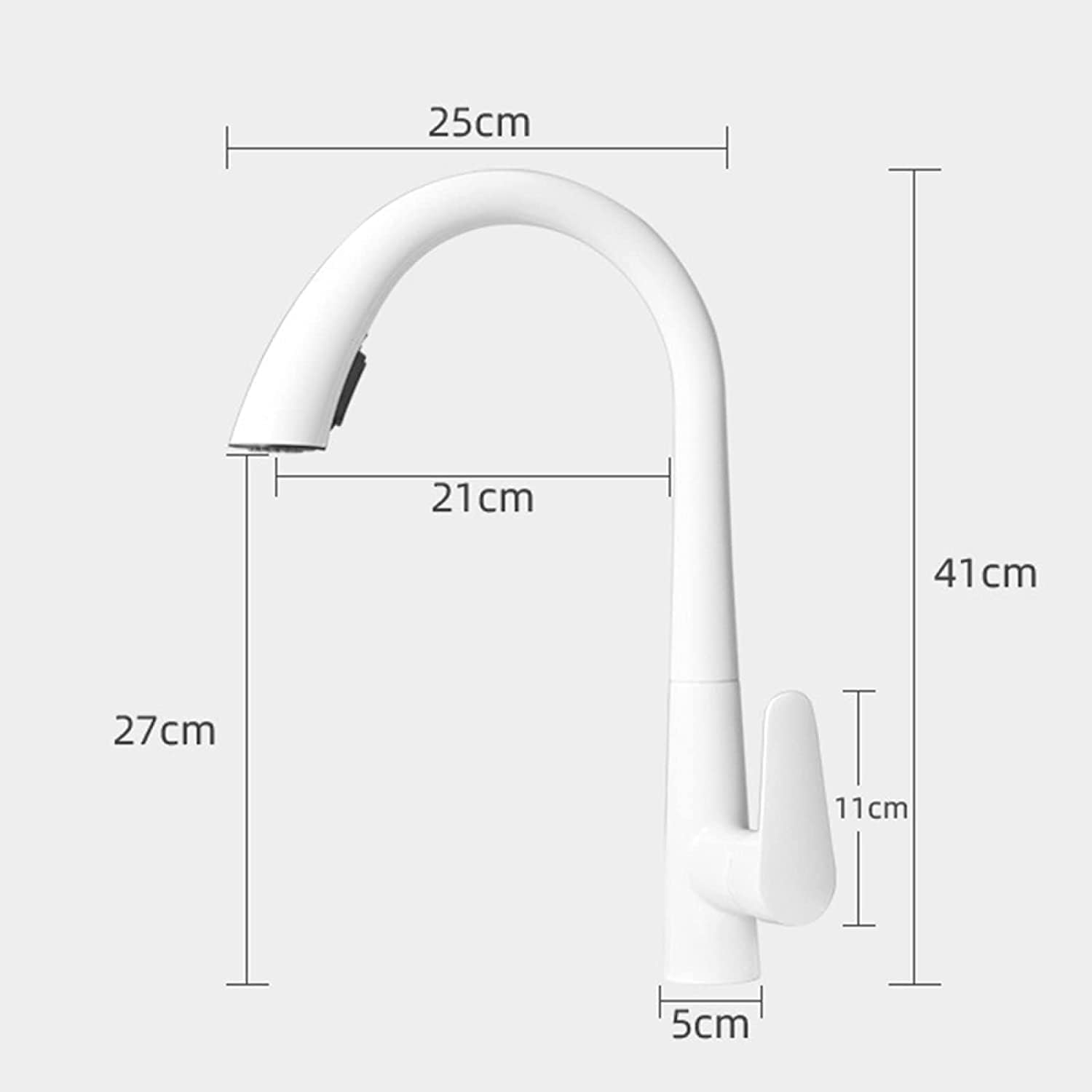 Robinet De Cuisine Avec Douchette Extractible Cascade Pivotante à 360°, Mitigeur D'Évier De Cuisine 1 Trou Levier Unique Pour Eau Chaude Et Froide Chrome