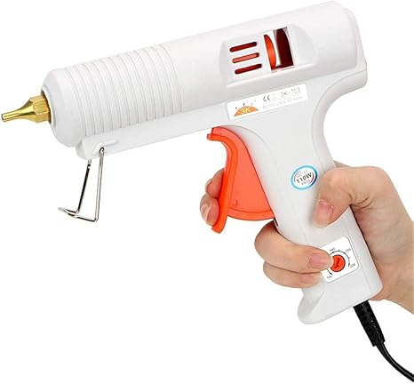 Pistola de pegamento termofusible profesional JDJD de 110W con temperatura ajustable y boquilla antigoteo para manualidades, arte y reparaciones del hogar