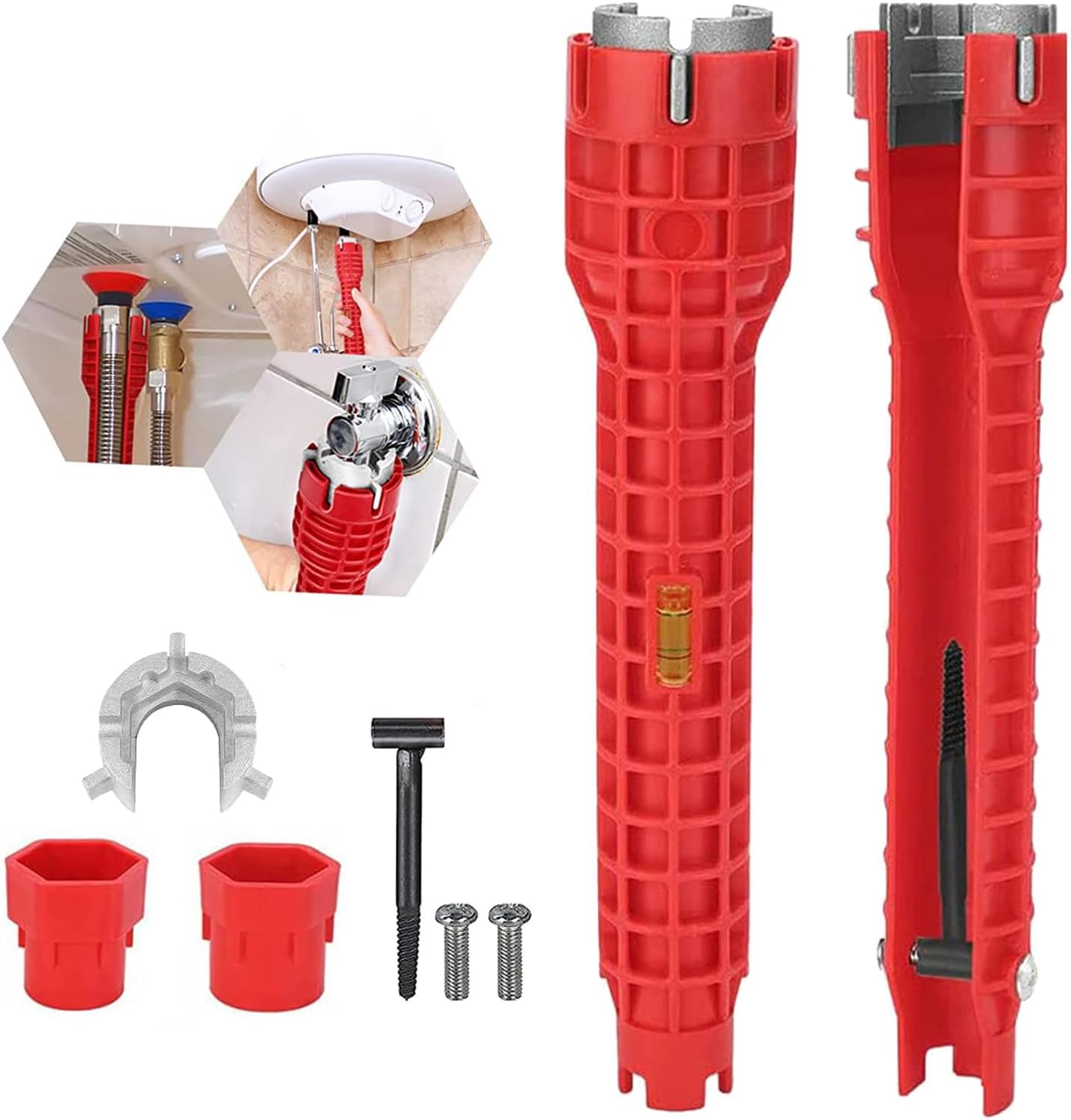 Clé Pour Robinet D'évier - Set Avec 6 Douilles (8-13mm) Et Poignée Inclinable - Pour Installation/démontage Dans Espaces Restreints