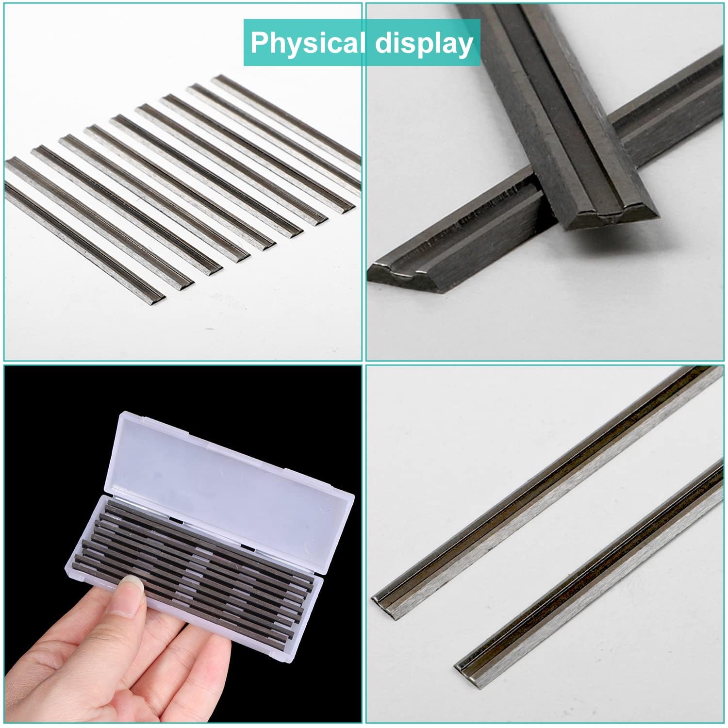 10 Lames HSS Réversibles Pour Rabot électrique 82 Mm - Compatibles Makita, Bosch, Coupe Précise Bois Dur Et Tendre