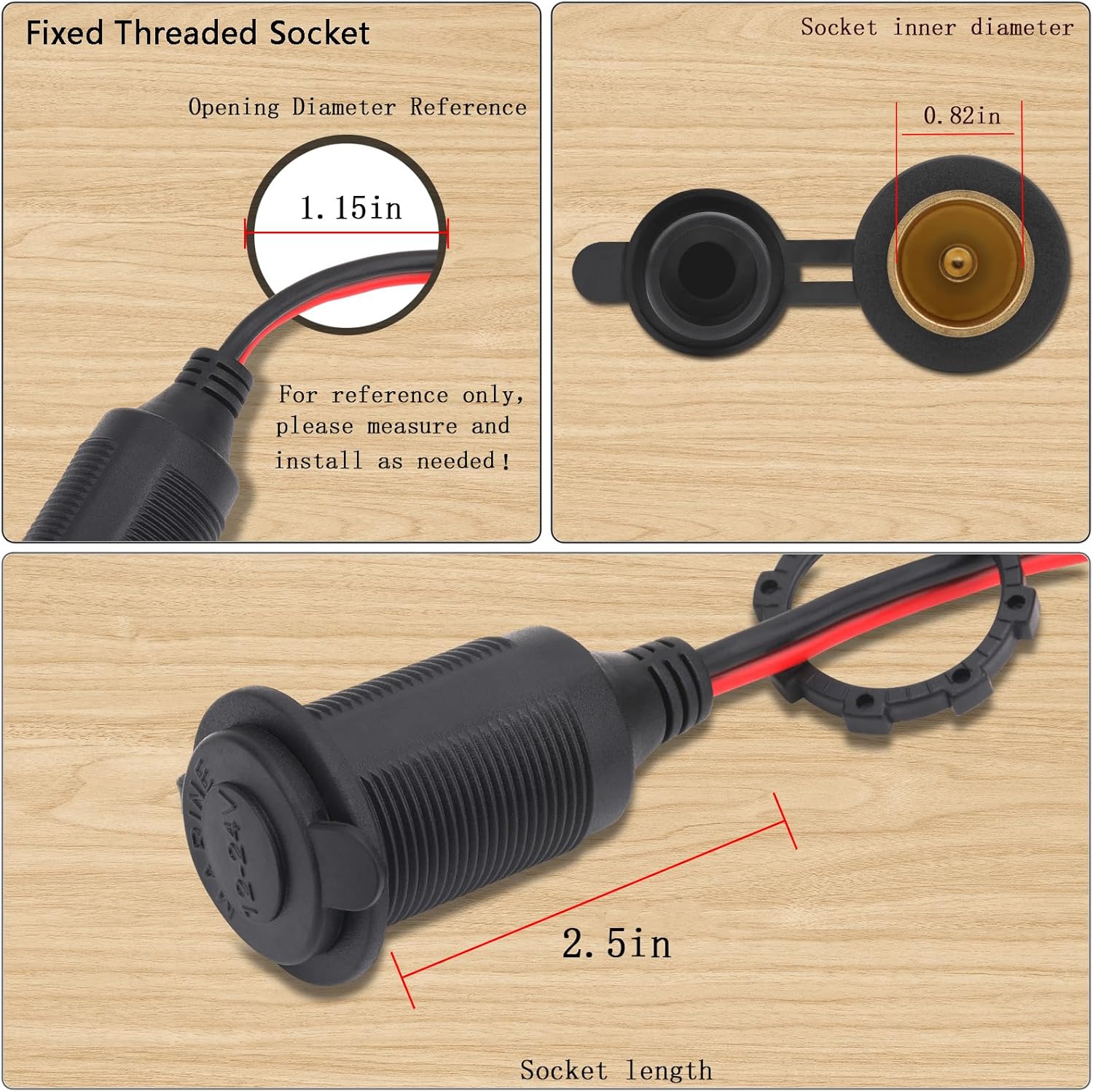 Presa Accendisigari, Spina Accendisigari Impermeabile A Doppio Foro Di Grado Marino 12v24v Cc Presa Per Auto E Barche 92245671