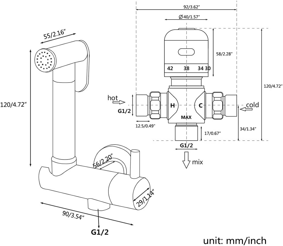 Toilet Shower Kit Thermostatic Mixing Valve Hand Shower With Hand Sprayer For Intimate Hygiene Anti-scald Chrome Brass Toilet Bidet Spray Set Bidet Shower - DKSFJKL -Bathroom Faucet Store AAHKMJXYDAFdJAOAIMEbOAchlkWZ0oakZn uVZ0mPidMNbILvCvspZ4oG3fPgIqc1P18tXXVCq BCQFYvbuDed0nRHjltKQbWmZTf fiz2w4Uw==