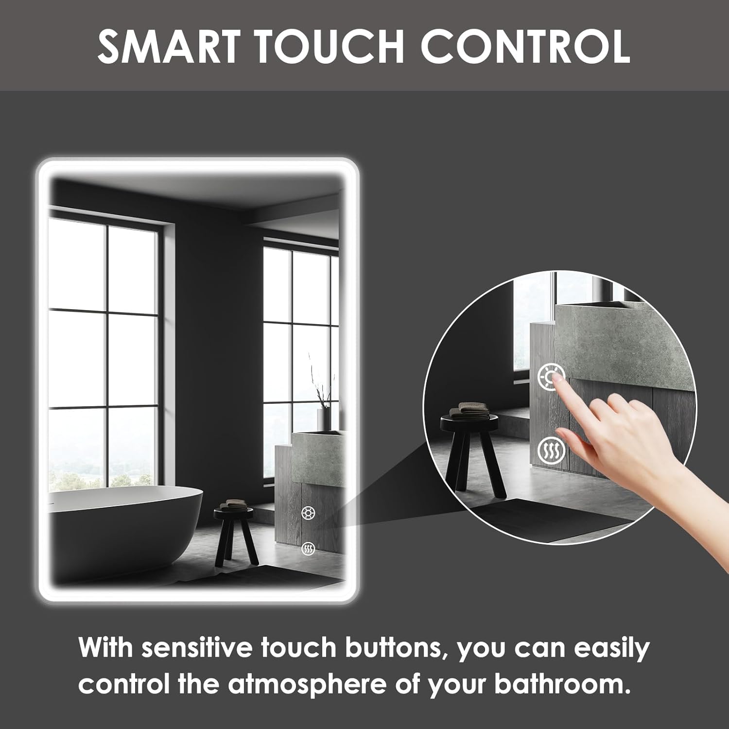 Specchio da bagno con illuminazione a LED