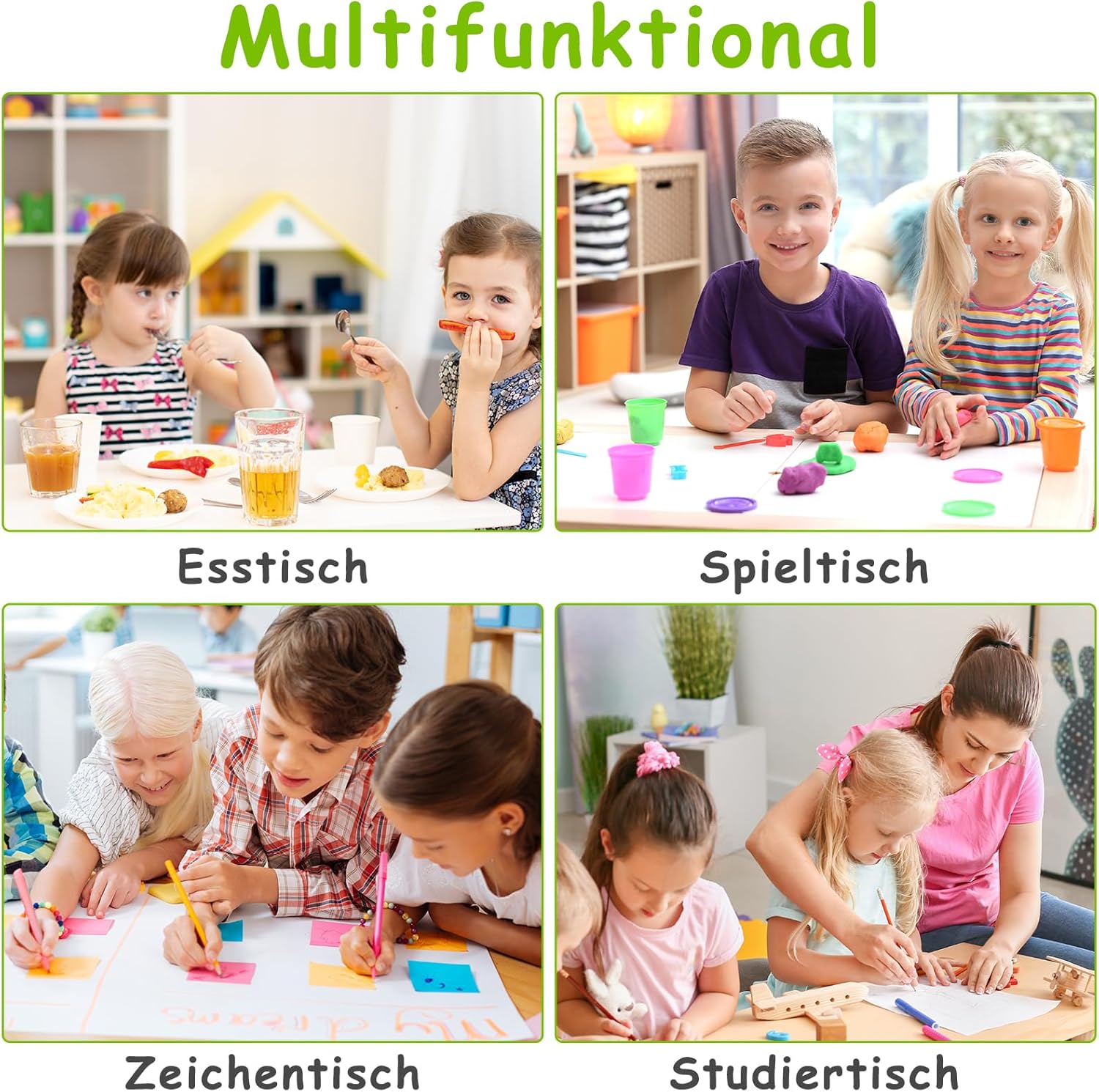 Kindertisch mit 2 Stühlen 2
