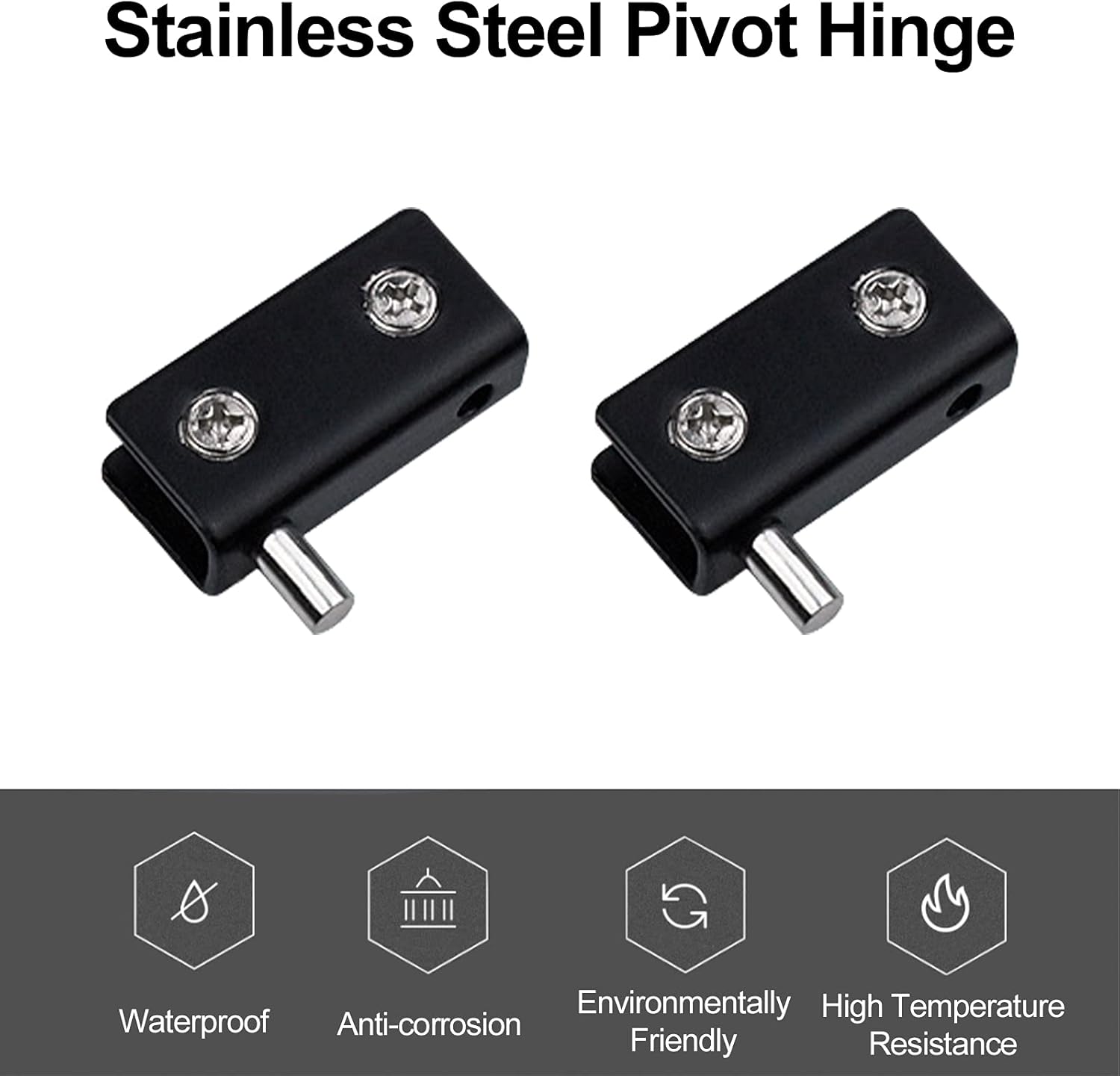 2 Cerniere Per Porte Vetro - In Acciaio Inox Regolabili, Per Vetro Spesso 5-8mm, Per Armadi E Vetrine