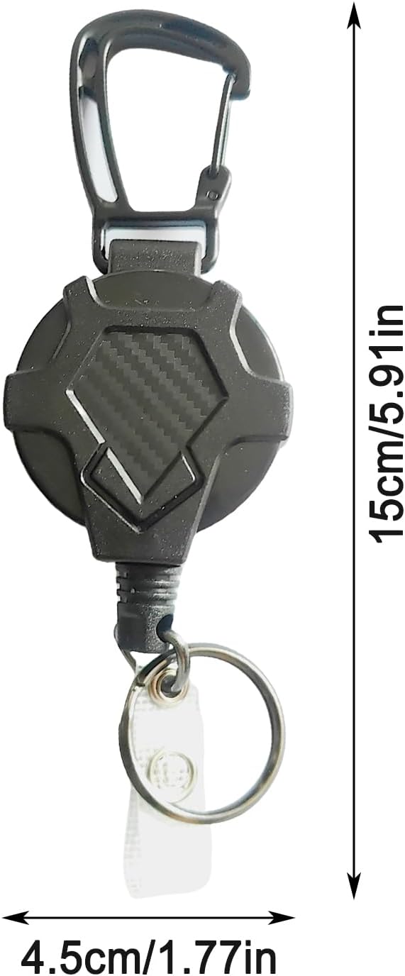 MNGARISTA Porte-clés Rétractable Très Résistant, Clip Ceinture Et Mousqueton, 226,8 G De