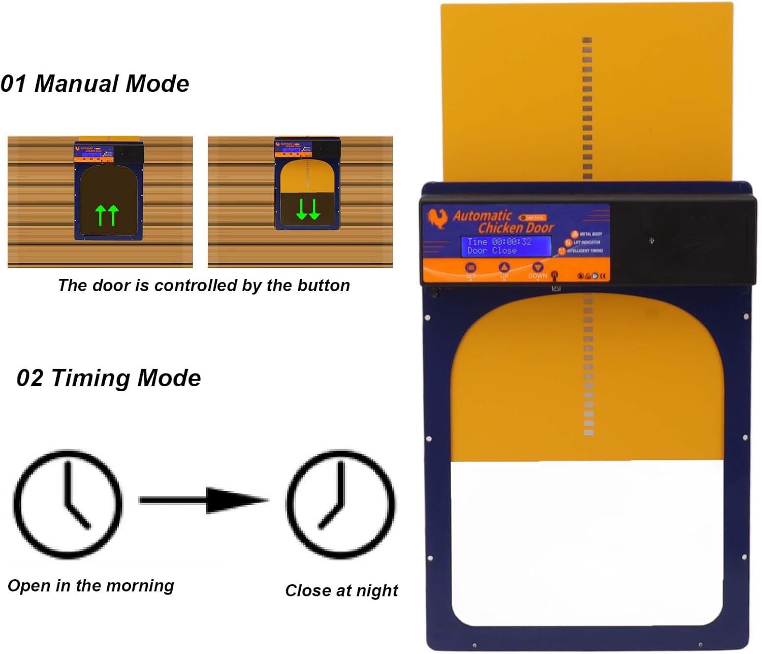 Puerta automática para gallinero