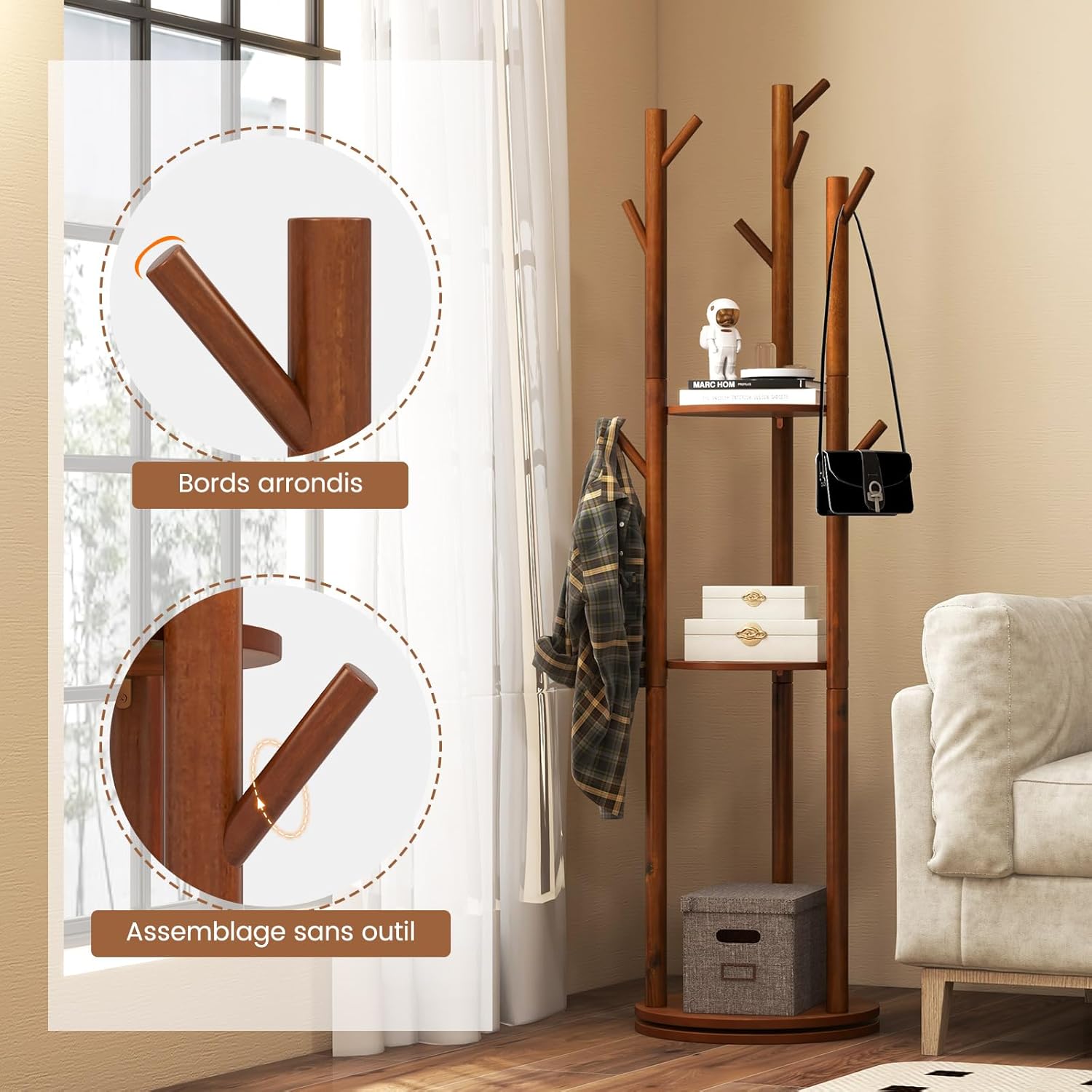 Specchio Da Parete 50x70 Cm Con Cornice Nera E Bordo Sfaccettato - Fissaggio Orizzontale O Verticale, Per Bagno, Camera E Ingresso - Foto 8