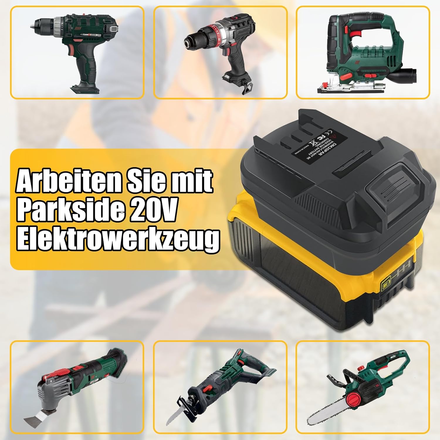 NUOVO ADATTATORE BATTERIA permanente 18 V batteria agli ioni di litio applicazioni ad alte