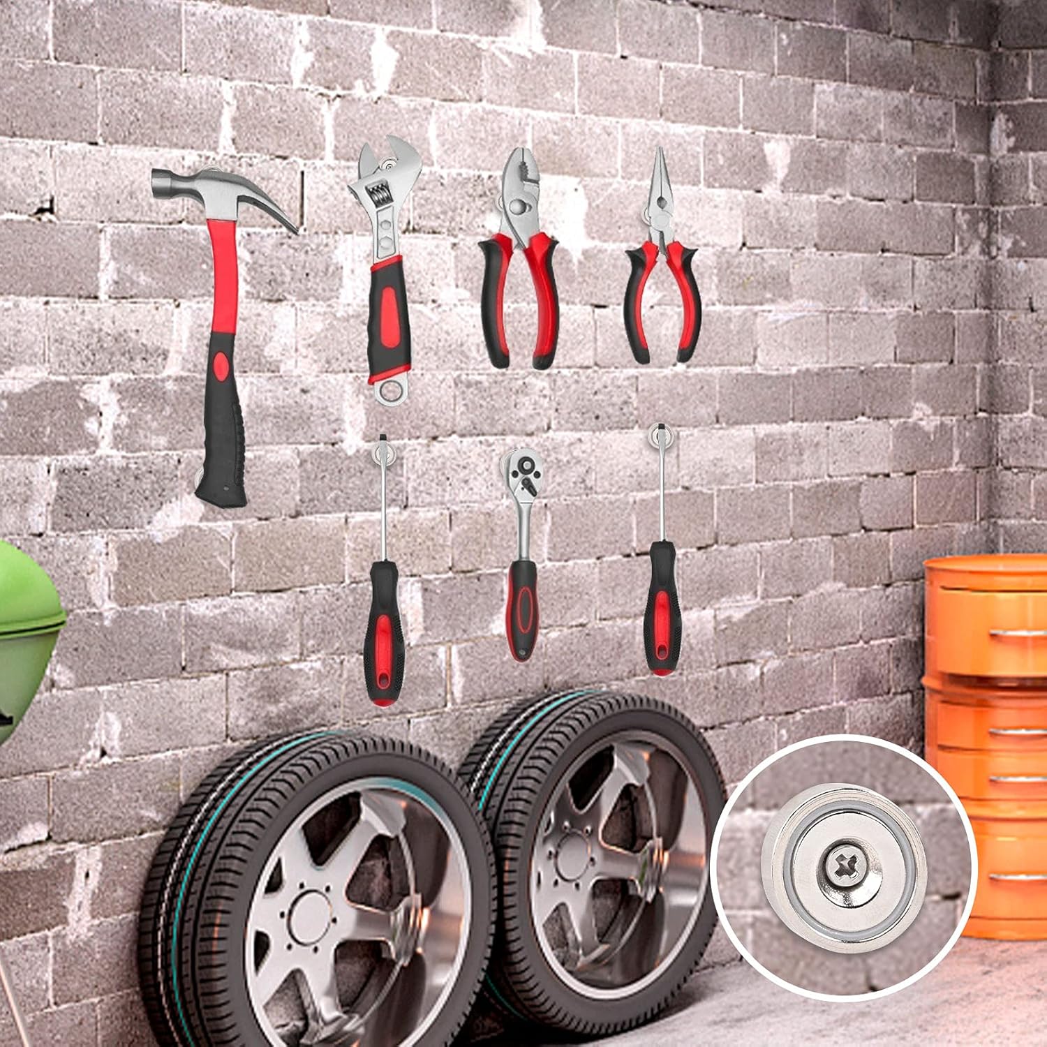 12 Pièces Aimants En Néodyme 10 KG Force 20 X 7 Mm Avec Trou Et Capsule, Aimant En Pot Fraisé Avec Vis Et 12 Coussins En Acier (Argent Brillant) -Fispool Magasin