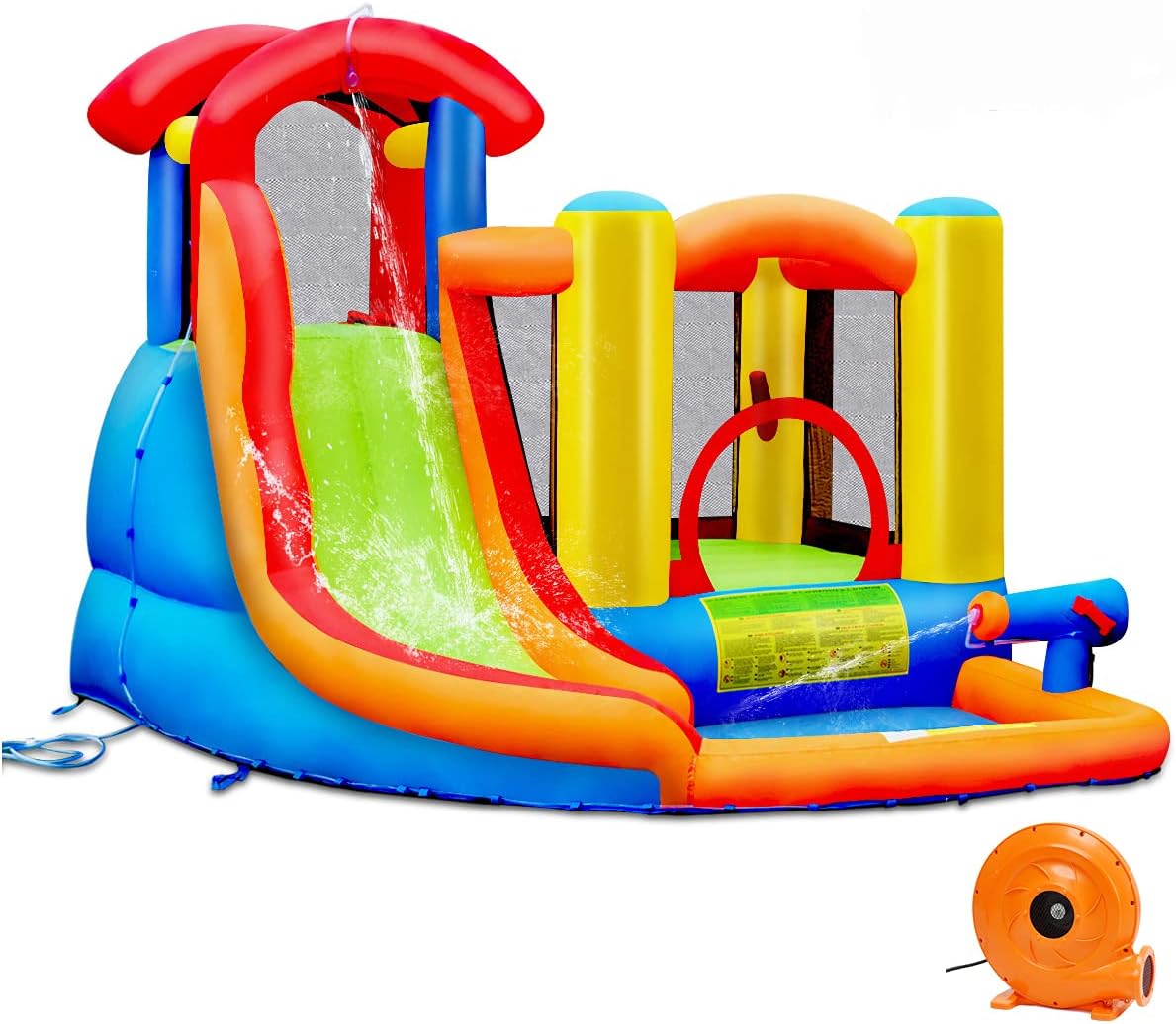 COSTWAY Toboggan Aquatique Gonflable Avec Gonfleur 680W Piscine à Eclaboussures,Mur D'Escalade Double Canon à Eau Zone De Football -Pas Cher Clair Jardin Magasin AAHKMJXYDAFdJAOAIMEbOAchlkWZ0oakZn uVZ0mPidMNbILvCvspZ4oG3fPgIqc1P1M3oVa8bgkgudDJMAUEFNO3j7gquJojUvIkSCWJCFJ0A==