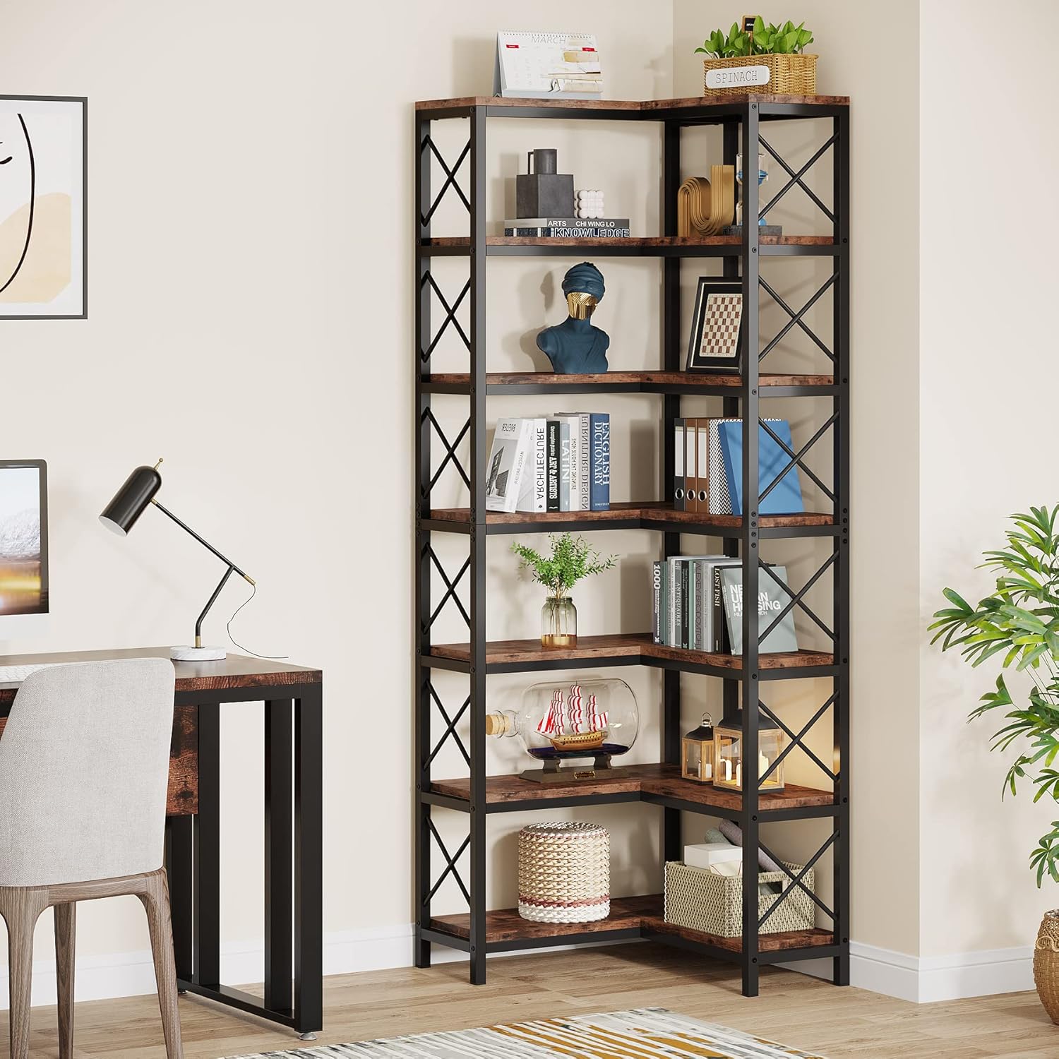 Tribesigns Corner Bookshelf
