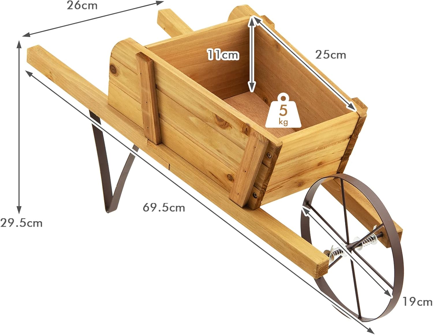 RELAX4LIFE Brouette Décorative En Bois, Pots De Fleurs Avec 9 Accessoires D'Aimants Roues Métalliques Longue Poignée, Décoration De Jardin Rustique 69,5x26x29,5cm Pour Cour Jardin Véranda (Nature) -Promos Botani Pro Boutique AAHKMJXYDAFdJAOAIMEbOAchlkWZ0oakZn uVZ0mPidMNbILvCvspZ4oG3fPgIqc1P1TvmDs8JUNVBut2Sd6045j BelSR08HZhjOI7TBZSzww==