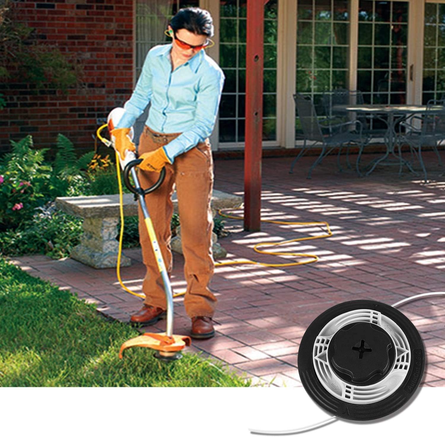 Tête De Débroussailleuse De Rechange C6-2 4006-710-2126 Pour Débroussailleuses Stihl FS38, FS40, FS45, FS46, FS50, FSE60, FSE71, FSE81 -Jardin Doux Soldes Magasin