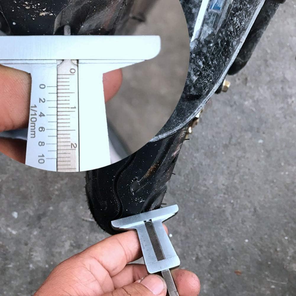Jauge De Profondeur De Pneu De Voiture Vernier De Profondeur De Pneu RèGle De Bande De Roulement,Cercle Noir En Fer Inoxydable 0-60mm,Seuçais -Promos Outil Virtuose Magasin