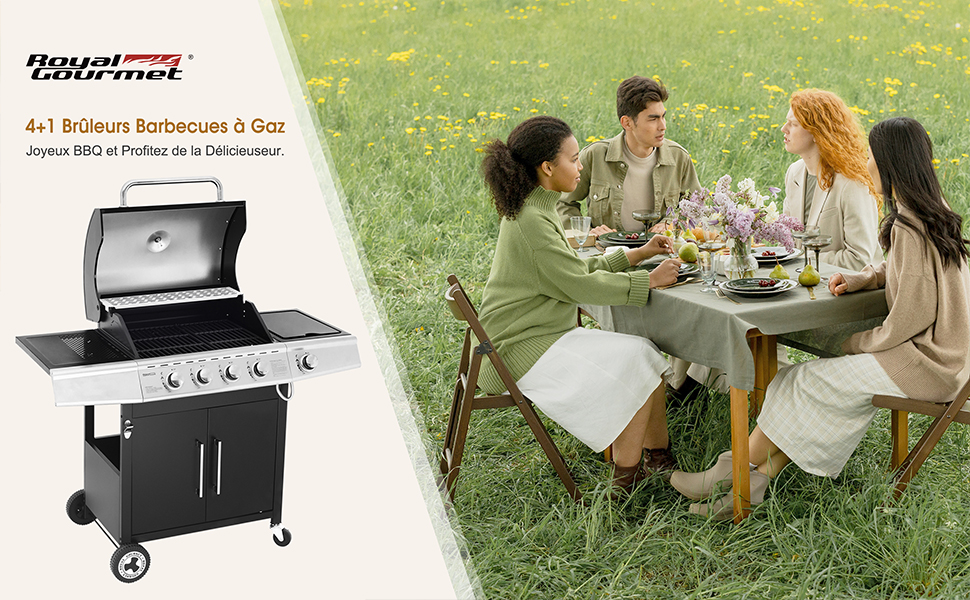 barbecue gaz 4B+1 noir