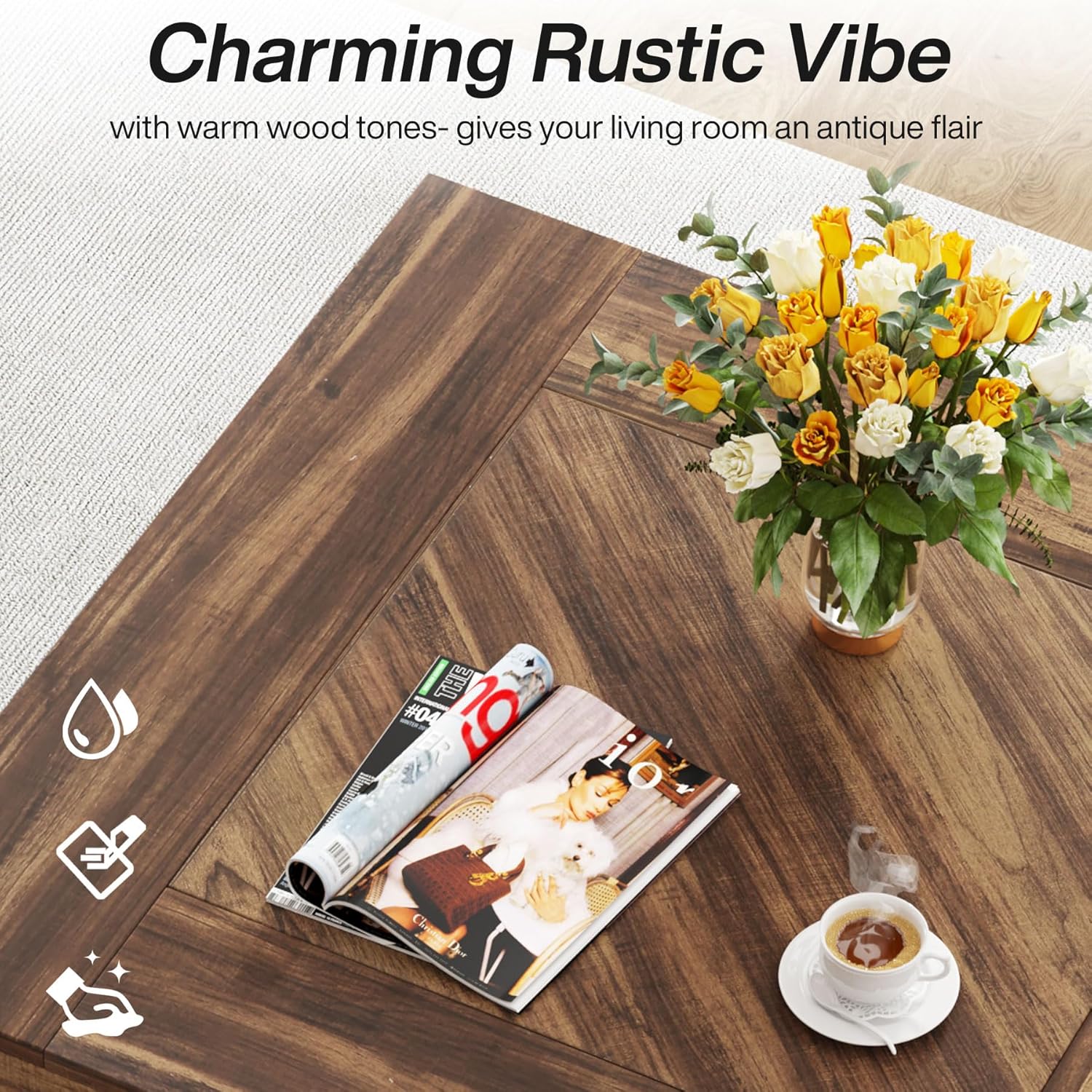 Modern square coffee table