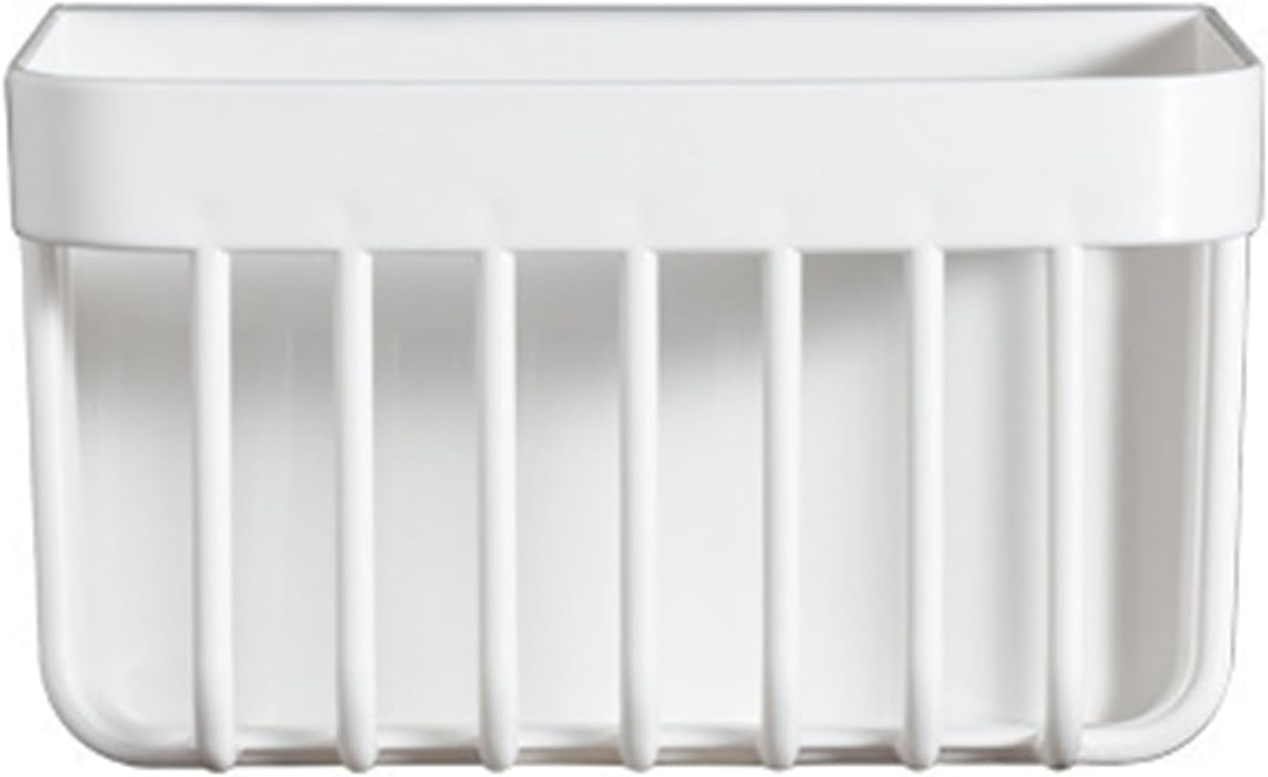 Kurtzy 6 Contenitori Bagno - Cestino Portaoggetti - Contenitore con Manici - Scatole Organizer in Plastica - Cestini per Cucina Ufficio - Ceste Dispensa - 29 x 13,5 x 12,3 cm - Bianco
