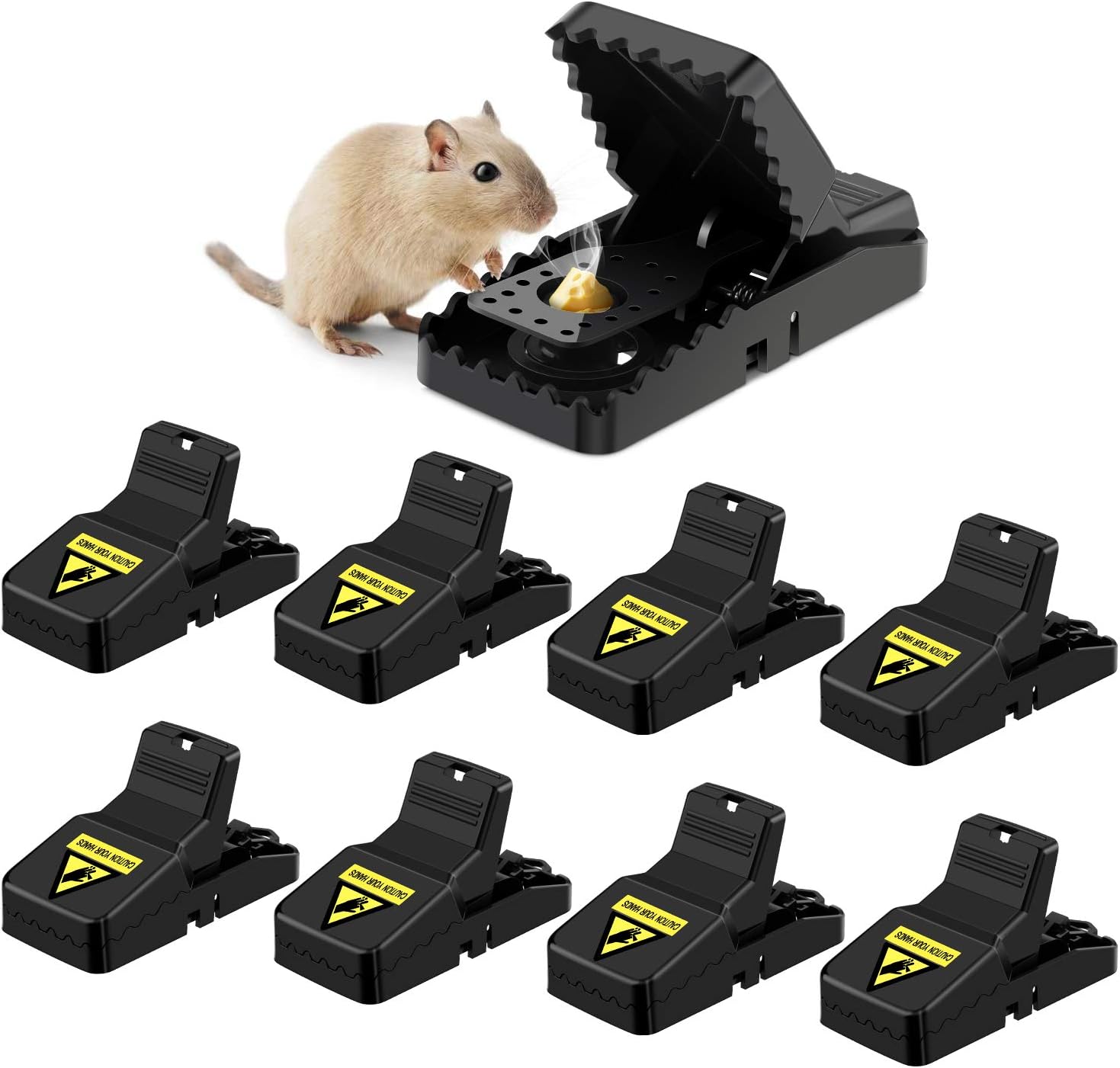 Mouse Trap, Set Of 6 Professional Mouse Trap Rat Trap, Reusable Mouse Trap  Professional Mouse Traps In House And Garden (black)