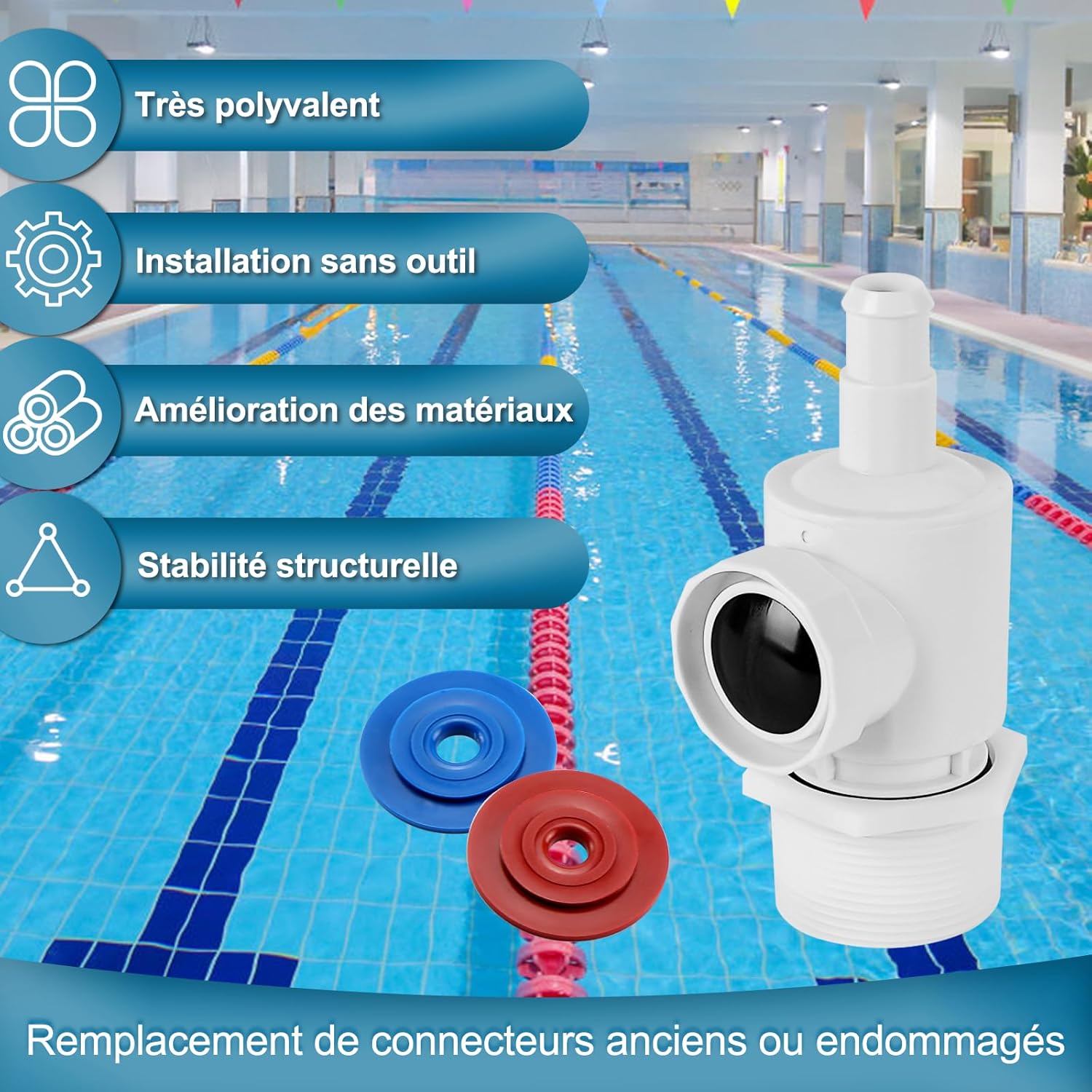 Kit connettore UWF 9-100-9001 compatibile con Polaris 380 280 180 Pool