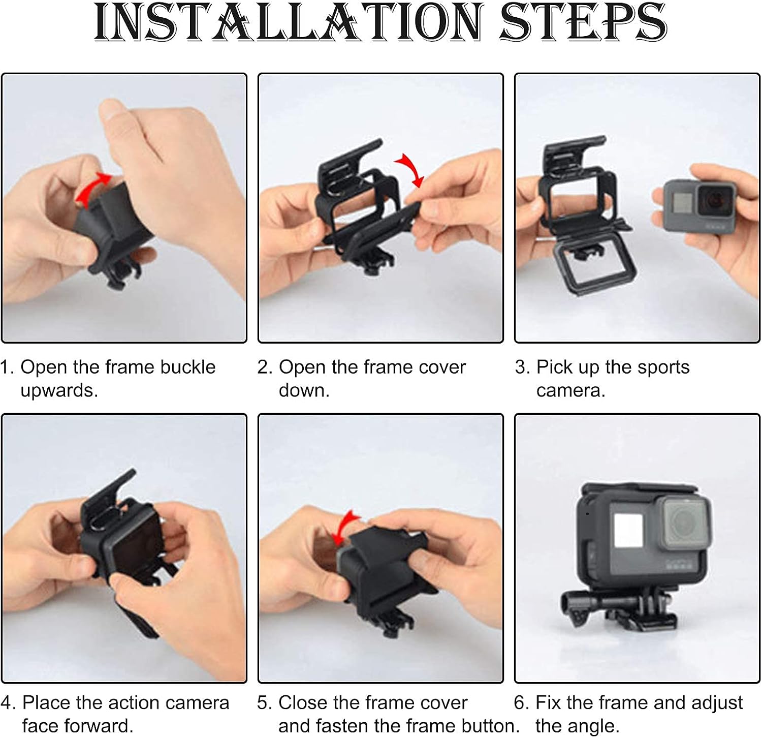 Cadre Boîtier Protection Compatible avec GoPro Hero7/(2018)/6/5 Coque ...