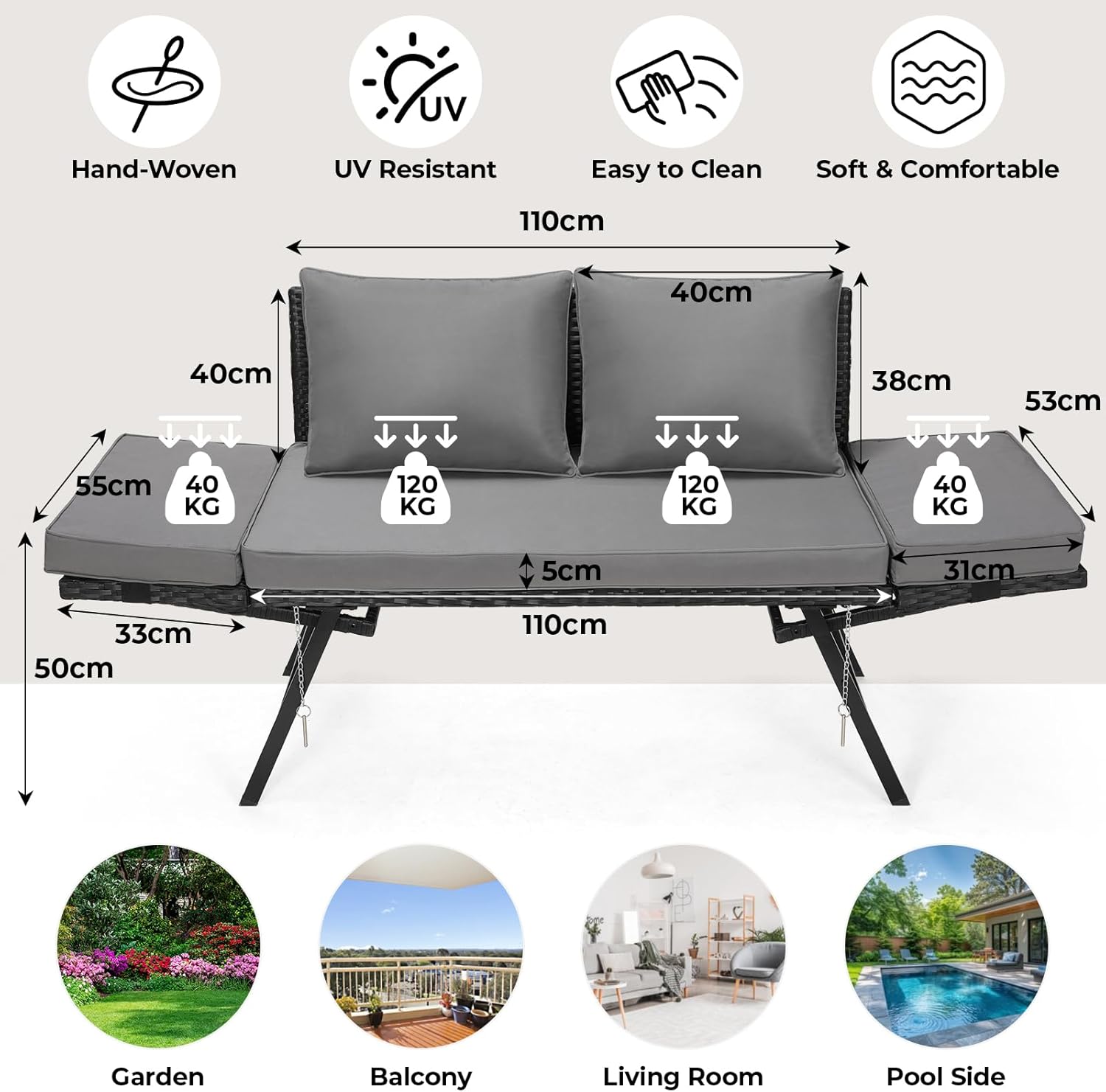 Canapé Jardin Extensible