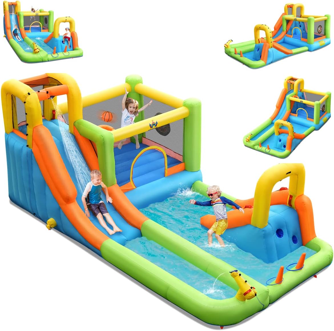 COSTWAY Château Gonflable Aquatique 6 En 1 Enfant 3 Ans+ Pisine Toboggan Escalade Football Basket-ball Jet D'Eau 526 X 373 X 203 Cm Sans Gonfleur -Pas Cher Clair Jardin Magasin AAHKMJXYDAFdJAOAIMEbOAchlkWZ0oakZn uVZ0mPidMNbILvCvspZ4oG3fPgIqc1P1vRjFGS8ngZGXfeOIvy98x9eU9 0A8ugSkzG STKtoqw==