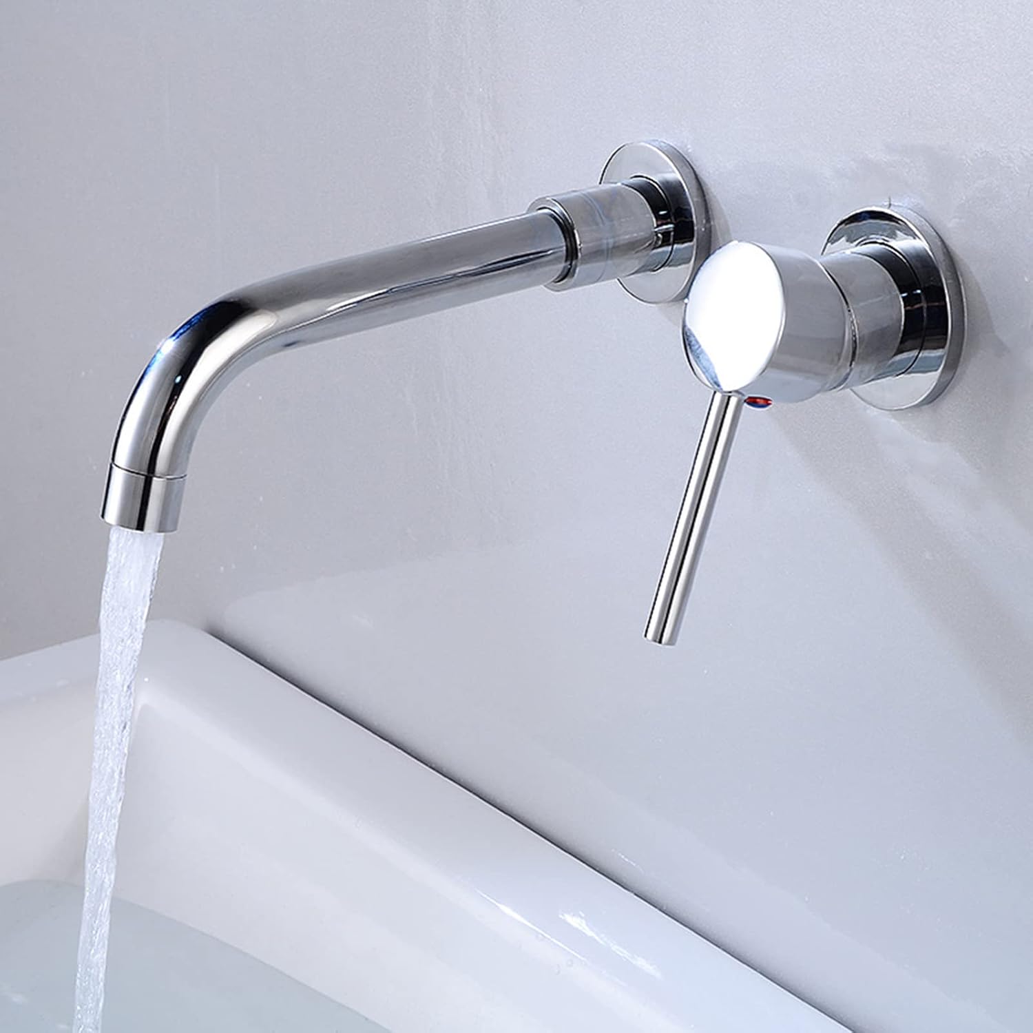 Grifo De Baño Moderno De Latón Cepillado, De Una Sola Manija Y Un Solo Orificio, Montaje En Encimera
