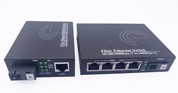 Convertisseur fibre Elfcam 4 RJ45