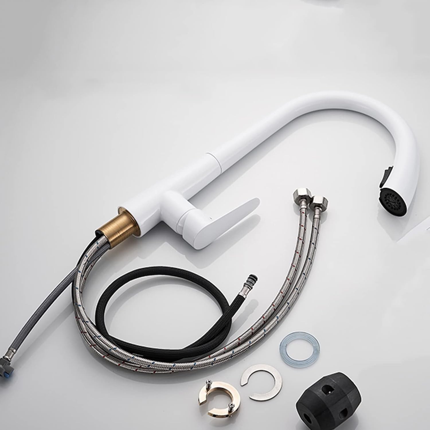 Robinet D'Évier De Cuisine, Pommeau De Douche Extractible Pour Robinet