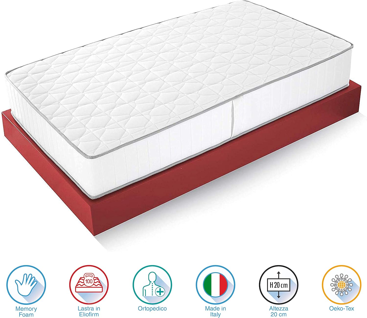 Farmarelax - Materasso - Waterfoam - DISPOSITIVO MEDICO - Anatomico E Ipoallergenico - Ortopedico - 100% Made In Italy - Altezza 18 Cm - Singolo 80x190 -LettoMania Italia AAHKMJXYDAFdJAOAIMEbOAchlkWZ0oakZn uVZ0mPidMNbILvCvspZ4oG3fPgIqc1P253ePozB 6OmLZ EBrfOAH9VSUHRntXzbD0c8QTFf45w==