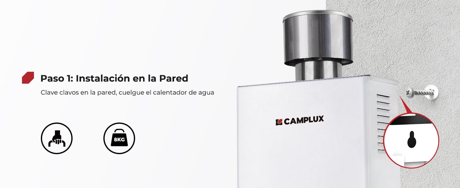 Montado en la pared