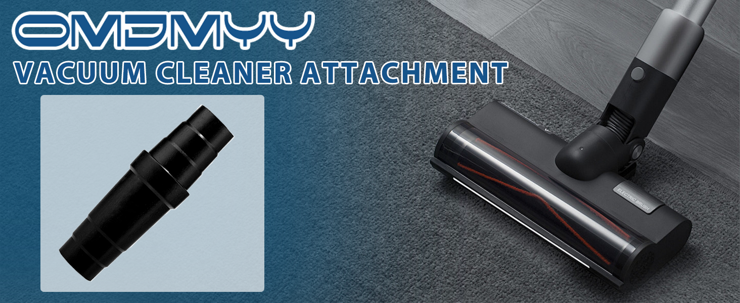Text reads 'EMSMMY VACUUM CLEANER ATTACHMENT'. Product photo showing black vacuum cleaner attachment on dark textured surface.