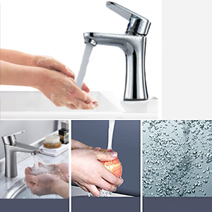 Salle de bains, lavabo, robinets de lavabo :