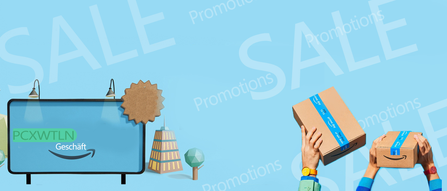Cartoon-style sale promotion illustration with shopping bags, price tags, and 'SALE' text in blue background.