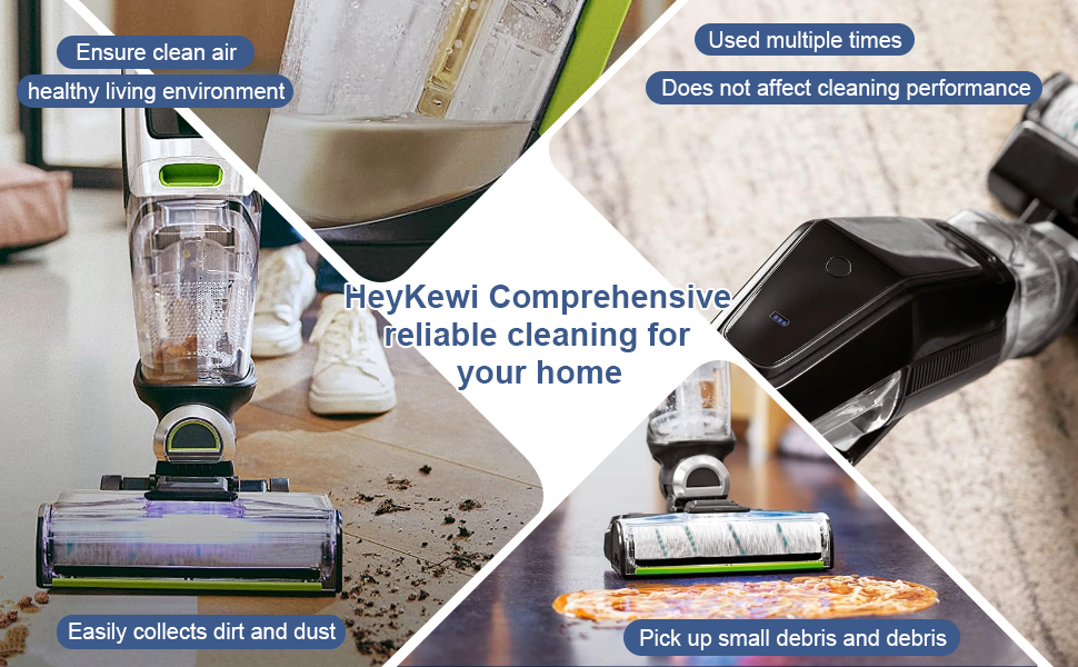 Heykewi Rouleau de Brosse et Filtre HEPA pour Bissell Crosswave X7 plus Cordless Pet | 2955N | 3479N