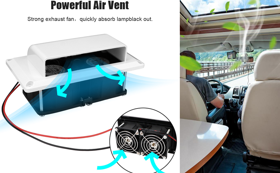 Panneau latéral pour la prise d'air intérieure d'un camping-car