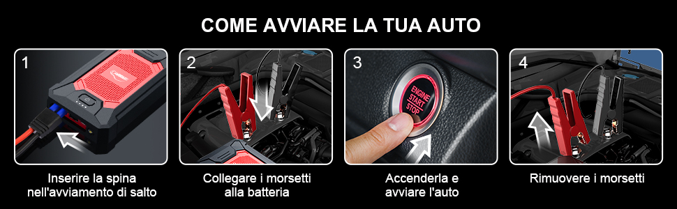 yaber yr200 avviatore batteria auto