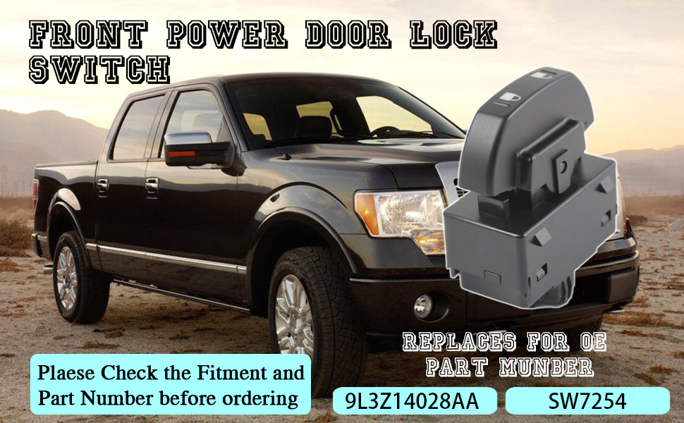 Interruttore di blocco porta anteriore compatibile con Ford F-150 2009-2014