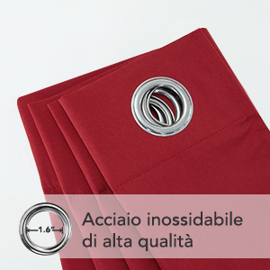 tende oscuranti con anelli